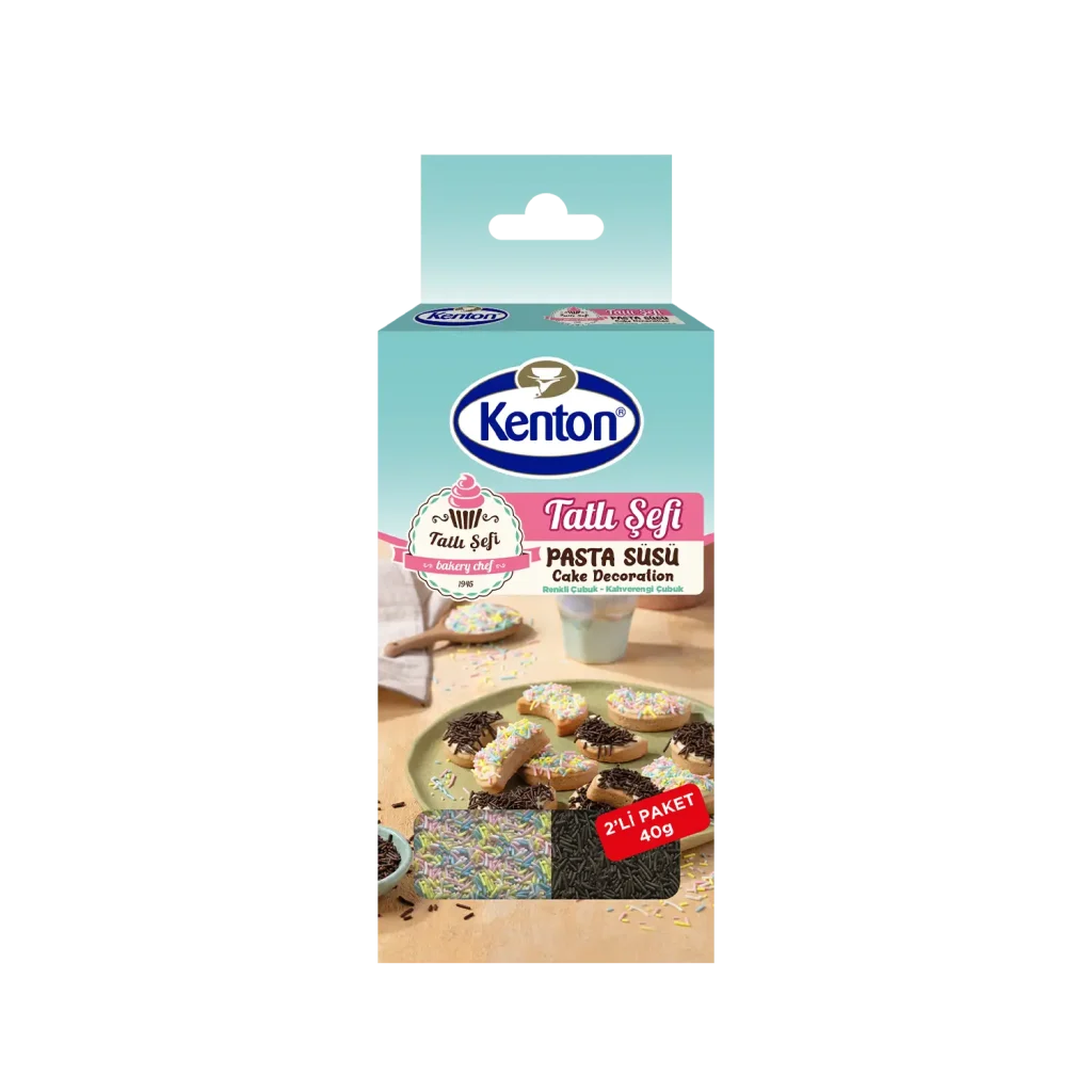 Kenton Bakery Chef Decorative Cake Topper Stick Shaped Colorful & Brown 2-Pack 40 g
